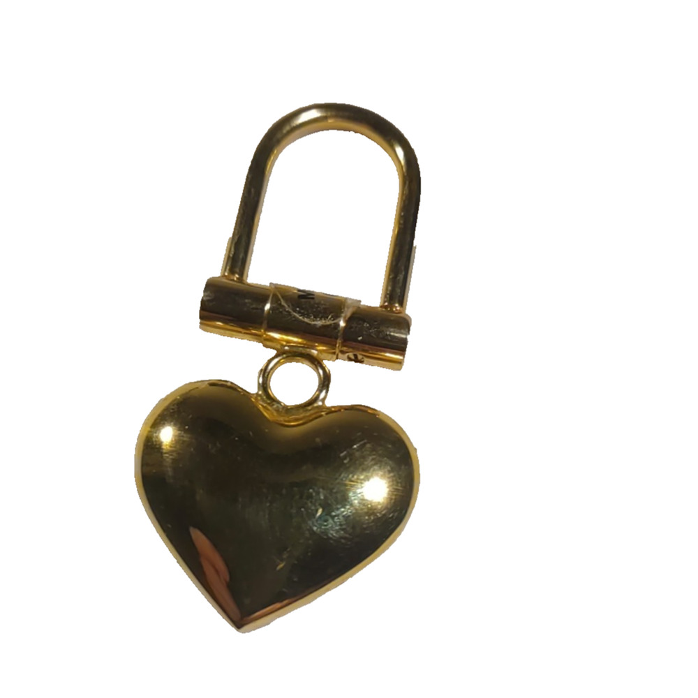 Gold Tone Rhinestone Heart Small Keychain - Picture 5 of 7